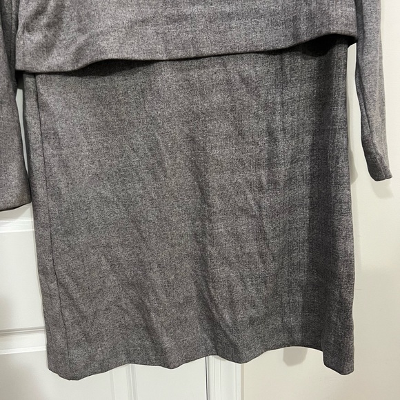 Cos Gray Double Layer Check Dress Size Medium - Picture 2 of 6
